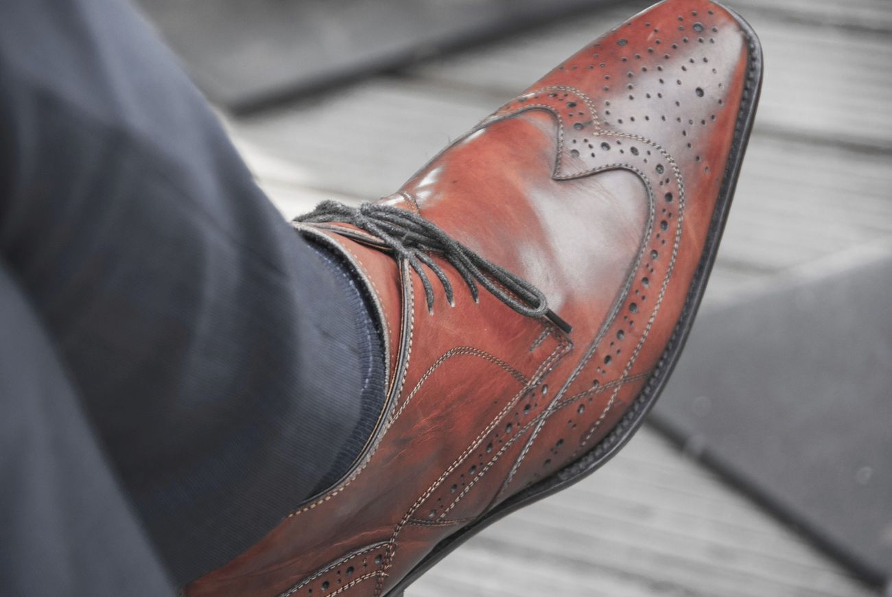 Men's leather shoes, fashion