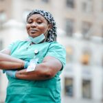 woman in medical frontliner uniform