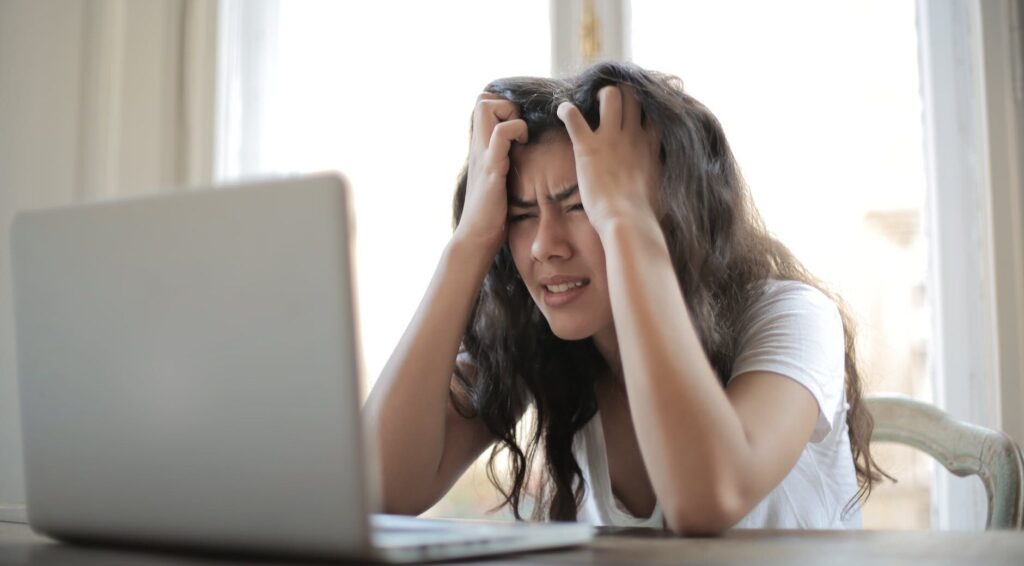 woman disappointed in