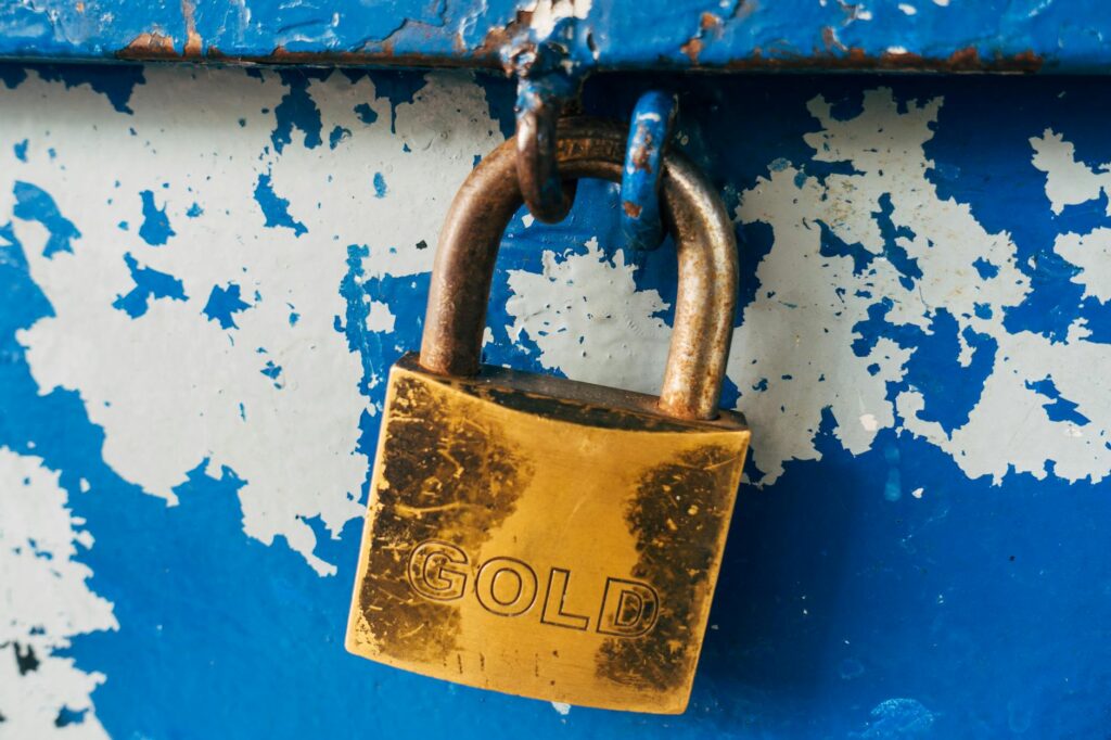 close up photo of a padlock